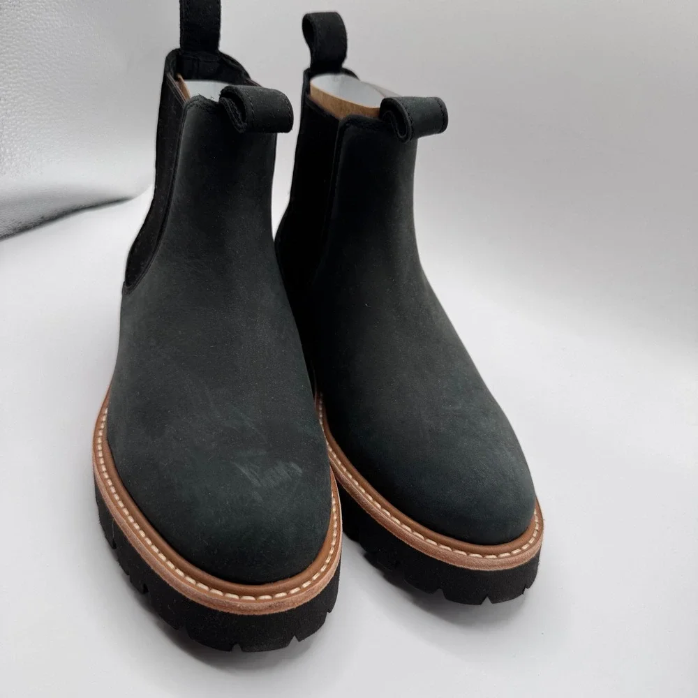 Nisolo Go-To Lug Chelsea Boot‎ Black Leather Lug Sole Women's 11 New in Box